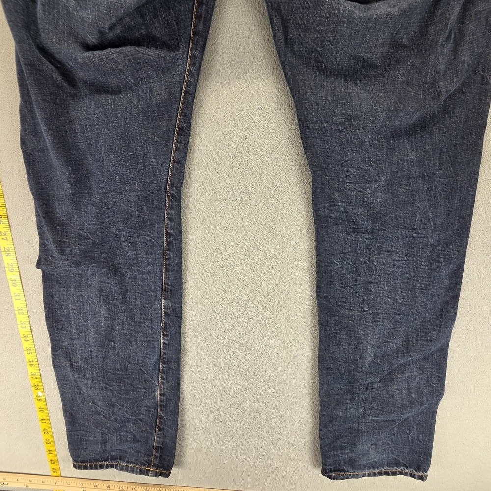 Selvedge Jeans Mens 33x34 Blue Pepe Crunch DLX Button Fly Regular Straight - Picture 15 of 16